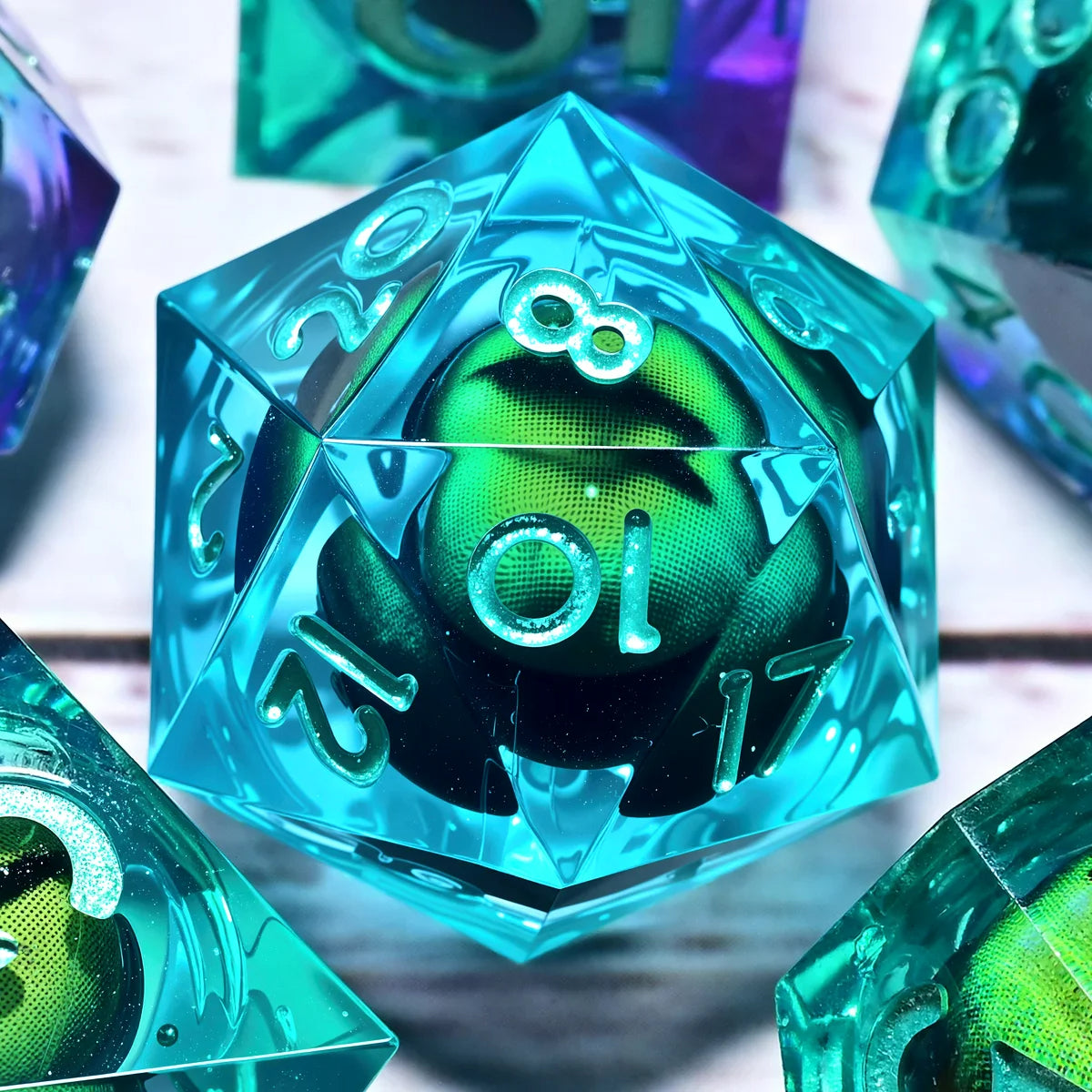 Set de 7 dés en résine pour Donjons et Dragons, dés polyédriques style punk pour jeux de rôle RPG, jeux d'exploration, MTG, Pioneer et DND.
