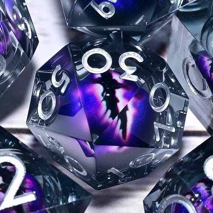 7PCS resin Dice Set Dragon and Dungeon Polyhedral  Dice, Punk Style Role-Play RPG Explorer MTG Pioneer Game DND Dice Set