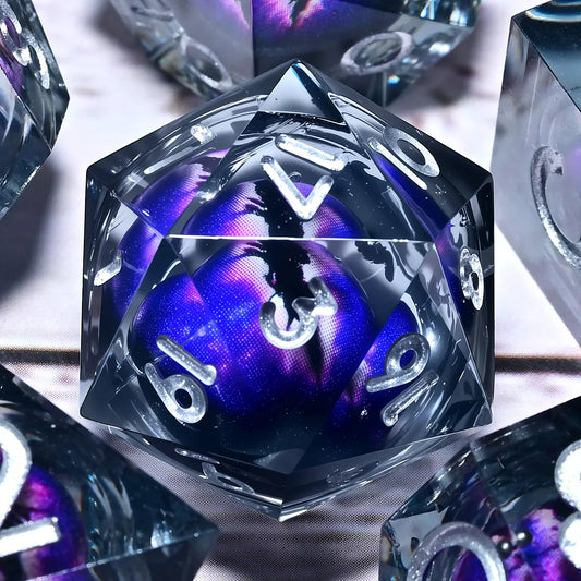 7PCS resin Dice Set Dragon and Dungeon Polyhedral  Dice, Punk Style Role-Play RPG Explorer MTG Pioneer Game DND Dice Set