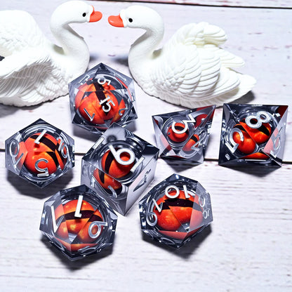 7PCS resin Dice Set Dragon and Dungeon Polyhedral  Dice, Punk Style Role-Play RPG Explorer MTG Pioneer Game DND Dice Set