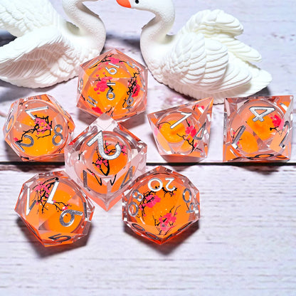 7PCS resin Dice Set Dragon and Dungeon Polyhedral  Dice, Punk Style Role-Play RPG Explorer MTG Pioneer Game DND Dice Set