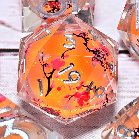 7PCS resin Dice Set Dragon and Dungeon Polyhedral  Dice, Punk Style Role-Play RPG Explorer MTG Pioneer Game DND Dice Set