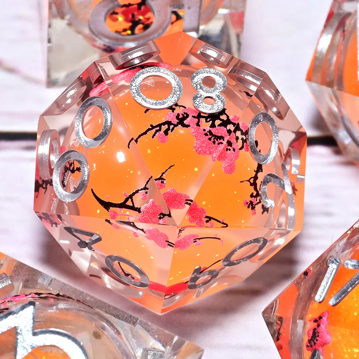 7PCS resin Dice Set Dragon and Dungeon Polyhedral  Dice, Punk Style Role-Play RPG Explorer MTG Pioneer Game DND Dice Set