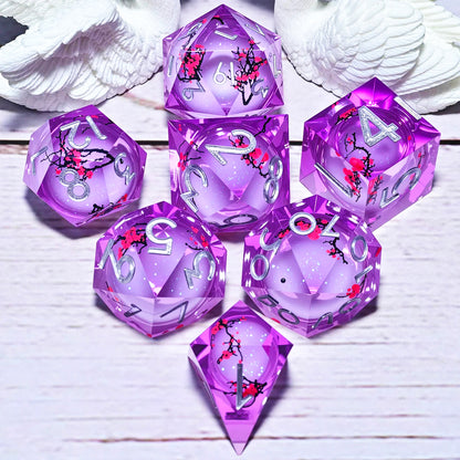 7PCS resin Dice Set Dragon and Dungeon Polyhedral  Dice, Punk Style Role-Play RPG Explorer MTG Pioneer Game DND Dice Set