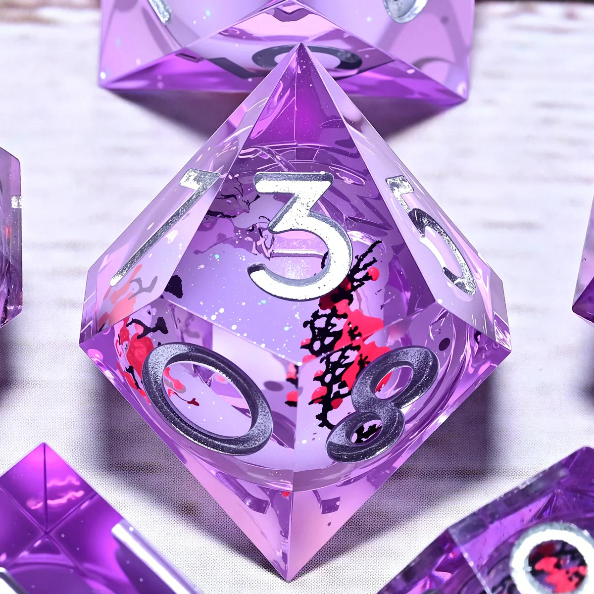 7PCS resin Dice Set Dragon and Dungeon Polyhedral  Dice, Punk Style Role-Play RPG Explorer MTG Pioneer Game DND Dice Set