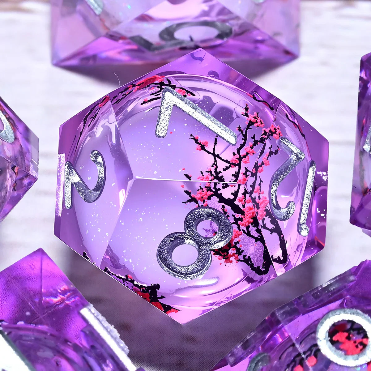 7PCS resin Dice Set Dragon and Dungeon Polyhedral  Dice, Punk Style Role-Play RPG Explorer MTG Pioneer Game DND Dice Set