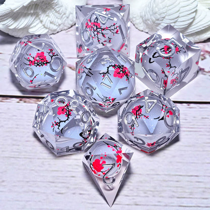7PCS resin Dice Set Dragon and Dungeon Polyhedral  Dice, Punk Style Role-Play RPG Explorer MTG Pioneer Game DND Dice Set