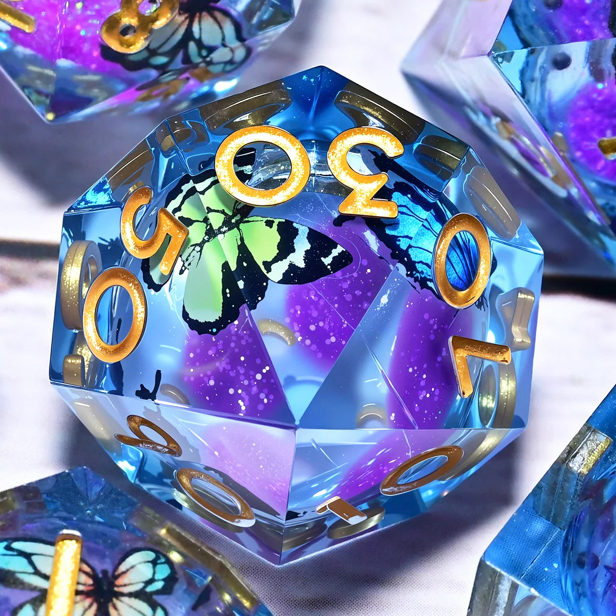 7PCS resin Dice Set Dragon and Dungeon Polyhedral  Dice, Punk Style Role-Play RPG Explorer MTG Pioneer Game DND Dice Set