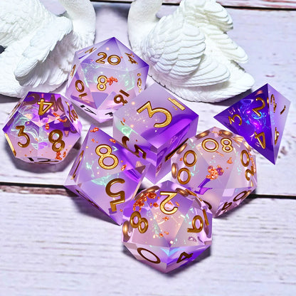Lot de 7 dés en résine pour Donjons et Dragons, dés polyédriques, style punk pour jeux de rôle, RPG, MTG, explorateur, pionnier, jeu DND.