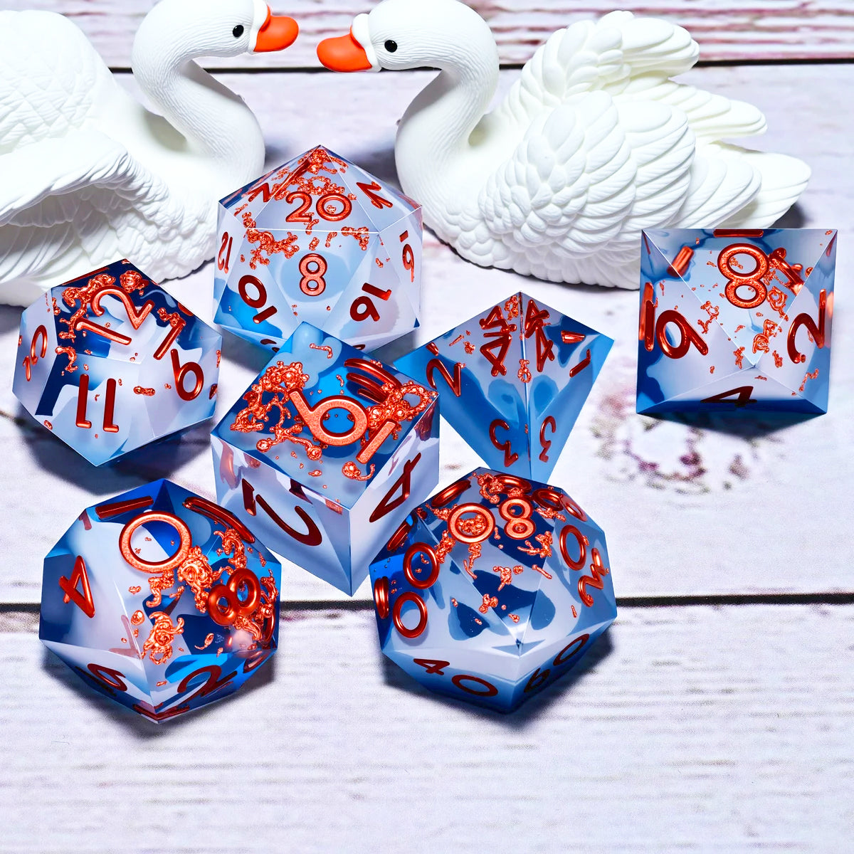 Jeu de 7 dés en résine pour Donjons et Dragons, dés polyédriques style punk pour jeux de rôle, RPG, MTG, explorateur et DND