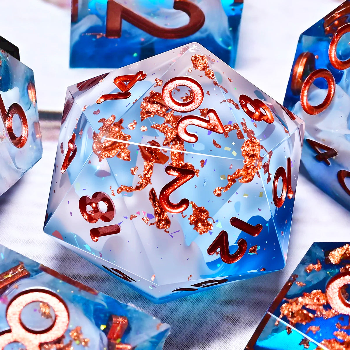 Jeu de 7 dés en résine pour Donjons et Dragons, dés polyédriques style punk pour jeux de rôle, RPG, MTG, explorateur et DND