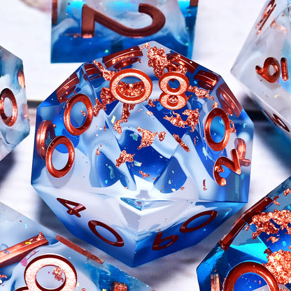 Jeu de 7 dés en résine pour Donjons et Dragons, dés polyédriques style punk pour jeux de rôle, RPG, MTG, explorateur et DND