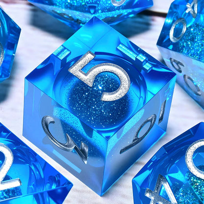 7PCS resin Dice Set Dragon and Dungeon Polyhedral  Dice, Punk Style Role-Play RPG Explorer MTG Pioneer Game DND Dice Set