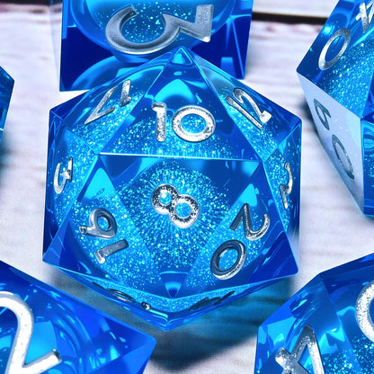 7PCS resin Dice Set Dragon and Dungeon Polyhedral  Dice, Punk Style Role-Play RPG Explorer MTG Pioneer Game DND Dice Set