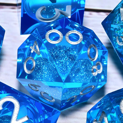 7PCS resin Dice Set Dragon and Dungeon Polyhedral  Dice, Punk Style Role-Play RPG Explorer MTG Pioneer Game DND Dice Set