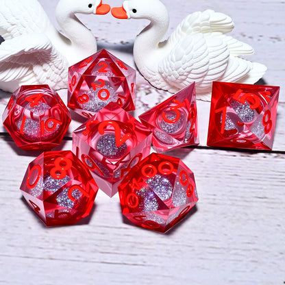 7PCS resin Dice Set Dragon and Dungeon Polyhedral  Dice, Punk Style Role-Play RPG Explorer MTG Pioneer Game DND Dice Set