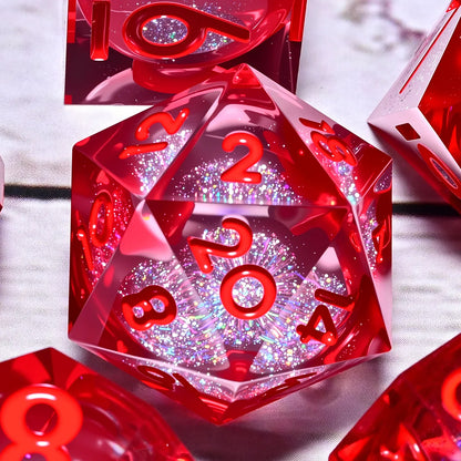 7PCS resin Dice Set Dragon and Dungeon Polyhedral  Dice, Punk Style Role-Play RPG Explorer MTG Pioneer Game DND Dice Set