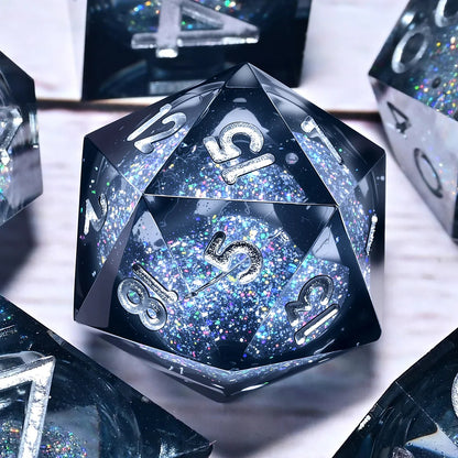 7PCS resin Dice Set Dragon and Dungeon Polyhedral  Dice, Punk Style Role-Play RPG Explorer MTG Pioneer Game DND Dice Set