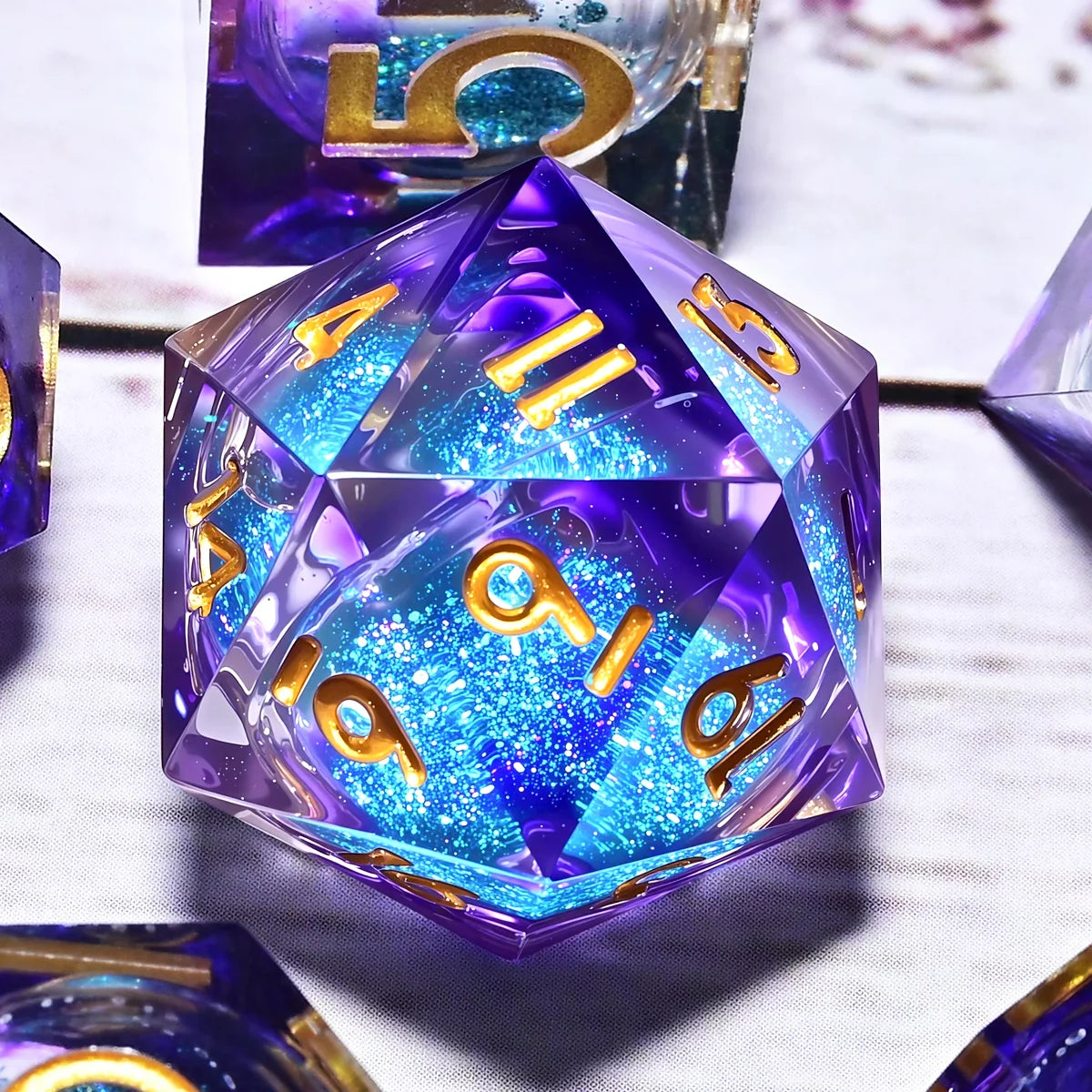 7PCS resin Dice Set Dragon and Dungeon Polyhedral  Dice, Punk Style Role-Play RPG Explorer MTG Pioneer Game DND Dice Set