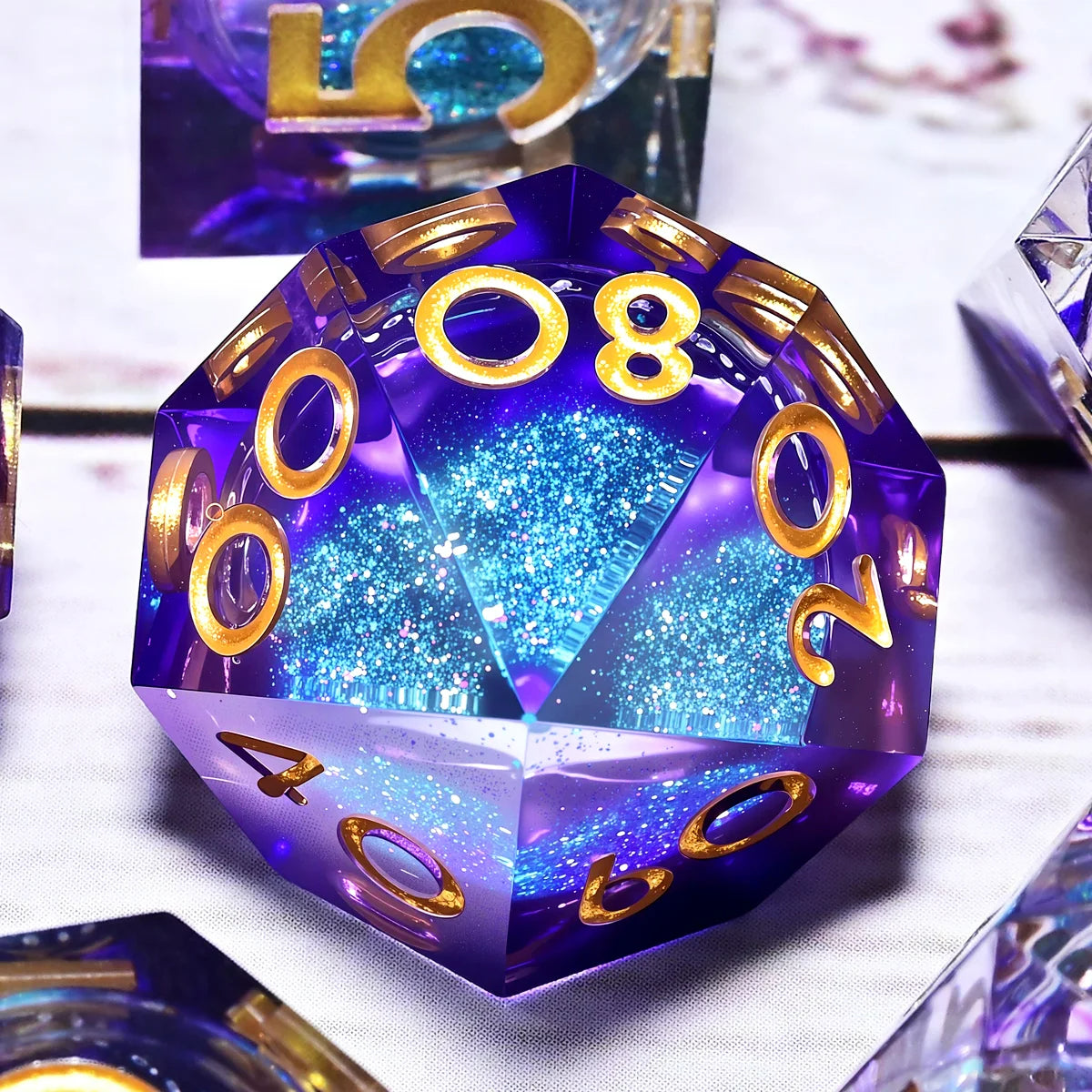 7PCS resin Dice Set Dragon and Dungeon Polyhedral  Dice, Punk Style Role-Play RPG Explorer MTG Pioneer Game DND Dice Set