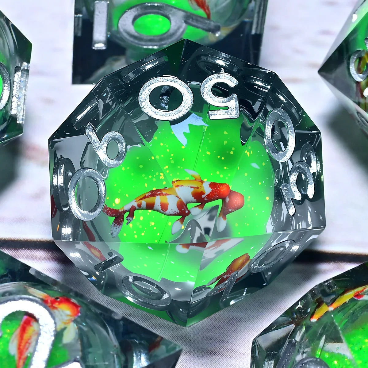 7PCS resin Dice Set Dragon and Dungeon Polyhedral  Dice, Punk Style Role-Play RPG Explorer MTG Pioneer Game DND Dice Set