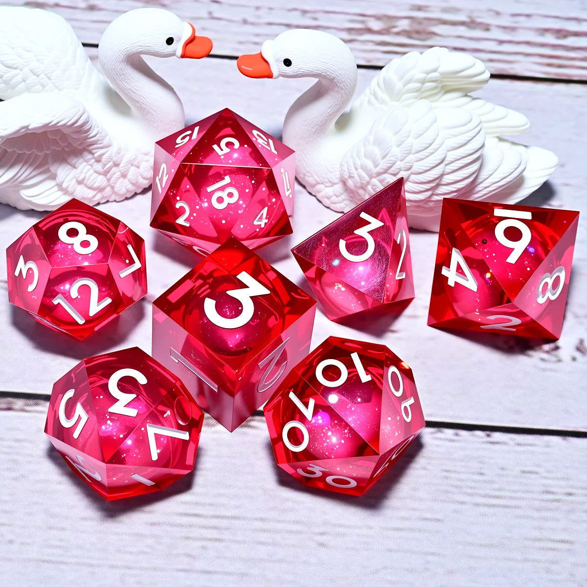 Set de 7 dés en résine pour Donjons et Dragons, dés polyédriques style punk pour jeux de rôle RPG, exploration, MTG, pionnier et D&D.