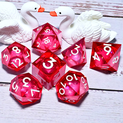 Set de 7 dés en résine pour Donjons et Dragons, dés polyédriques style punk pour jeux de rôle RPG, exploration, MTG, pionnier et D&D.