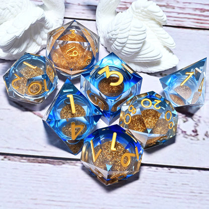 7PCS resin Dice Set Dragon and Dungeon Polyhedral  Dice, Punk Style Role-Play RPG Explorer MTG Pioneer Game DND Dice Set