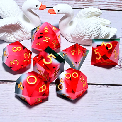 7PCS resin Dice Set Dragon and Dungeon Polyhedral  Dice, Punk Style Role-Play RPG Explorer MTG Pioneer Game DND Dice Set