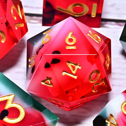 7PCS resin Dice Set Dragon and Dungeon Polyhedral  Dice, Punk Style Role-Play RPG Explorer MTG Pioneer Game DND Dice Set