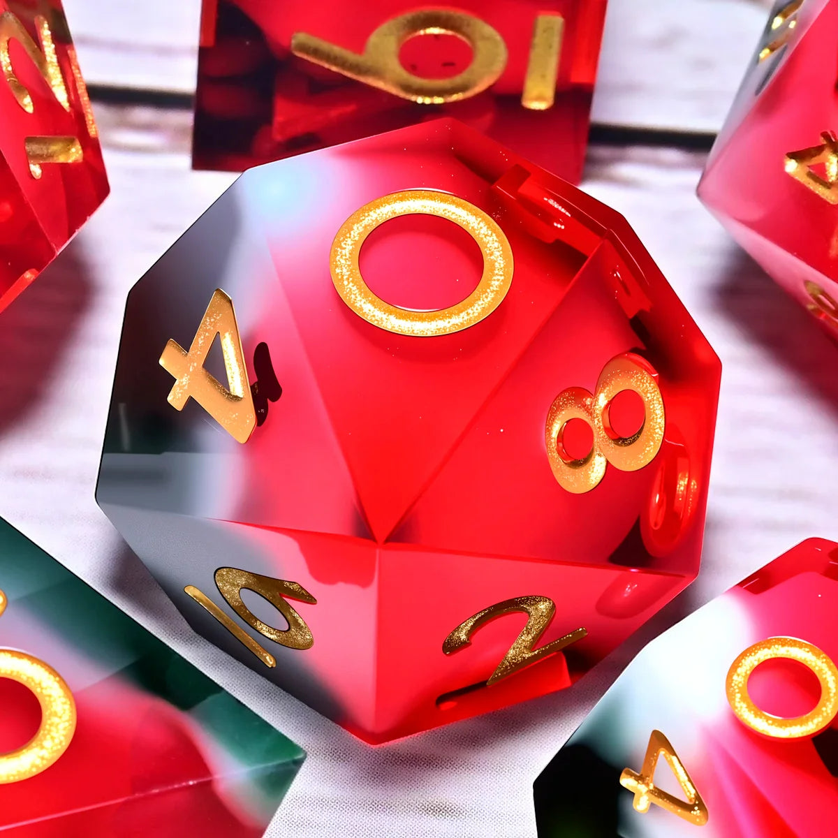 7PCS resin Dice Set Dragon and Dungeon Polyhedral  Dice, Punk Style Role-Play RPG Explorer MTG Pioneer Game DND Dice Set