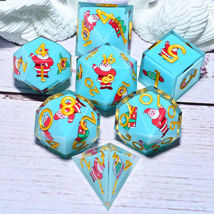 Set de 7 dés en résine pour Donjons et Dragons, dés polyédriques style punk pour jeux de rôle RPG, exploration, MTG, pionnier et DND.