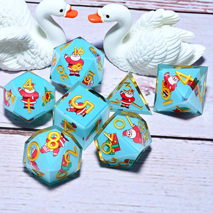 Set de 7 dés en résine pour Donjons et Dragons, dés polyédriques style punk pour jeux de rôle RPG, exploration, MTG, pionnier et DND.
