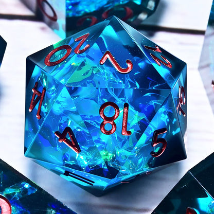 Set de 7 dés en résine pour jeux de rôle, style punk, idéal pour Dungeons & Dragons, MTG et autres jeux de société