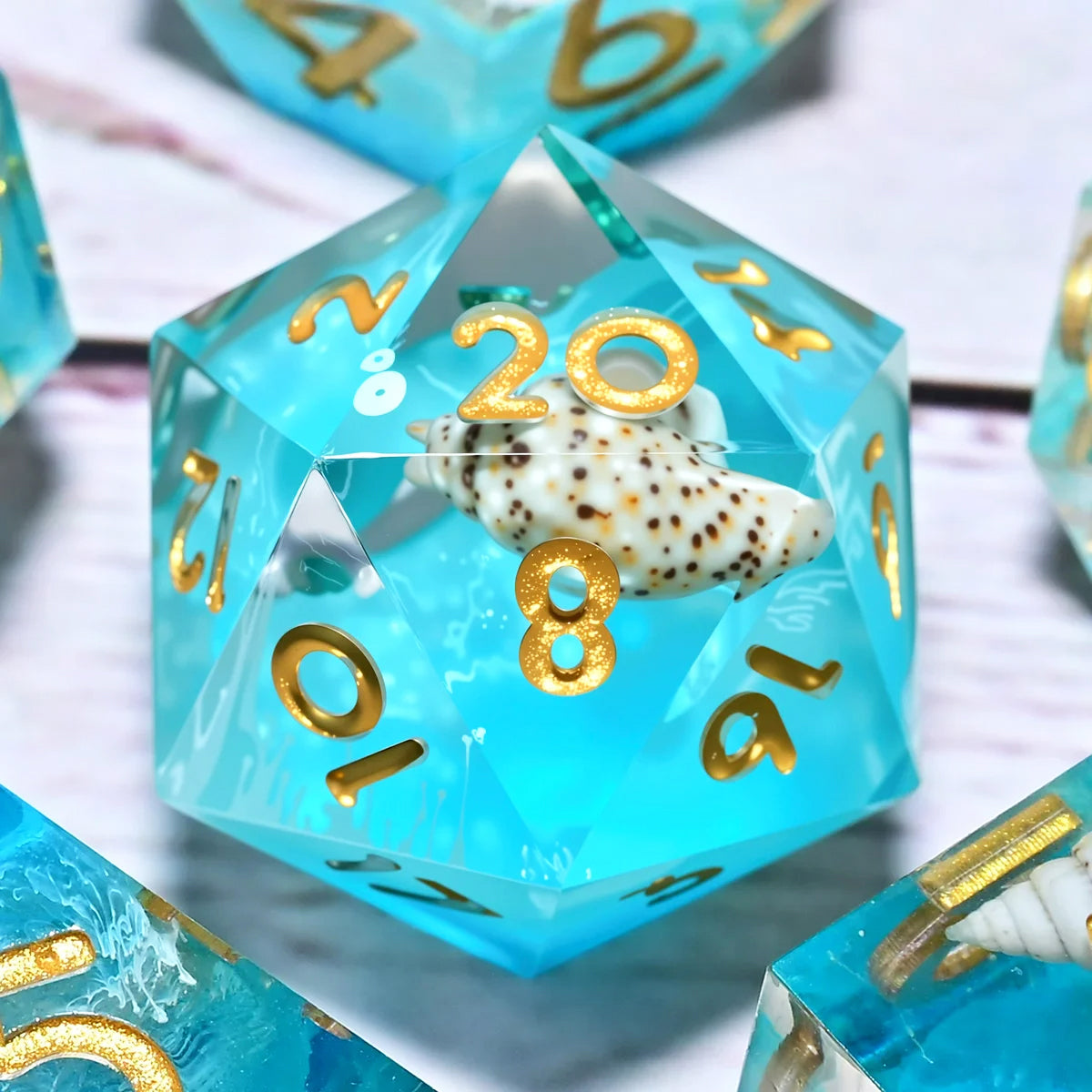 7PCS resin Dice Set Dragon and Dungeon Polyhedral  Dice, Punk Style Role-Play RPG Explorer MTG Pioneer Game DND Dice Set