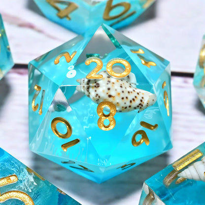 7PCS resin Dice Set Dragon and Dungeon Polyhedral  Dice, Punk Style Role-Play RPG Explorer MTG Pioneer Game DND Dice Set