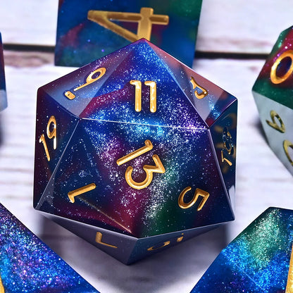 7PCS resin Dice Set Dragon and Dungeon Polyhedral  Dice, Punk Style Role-Play RPG Explorer MTG Pioneer Game DND Dice Set