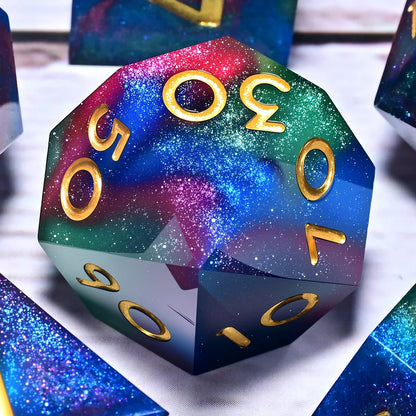 7PCS resin Dice Set Dragon and Dungeon Polyhedral  Dice, Punk Style Role-Play RPG Explorer MTG Pioneer Game DND Dice Set