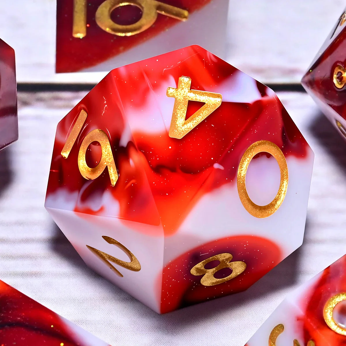 7PCS resin Dice Set Dragon and Dungeon Polyhedral  Dice, Punk Style Role-Play RPG Explorer MTG Pioneer Game DND Dice Set