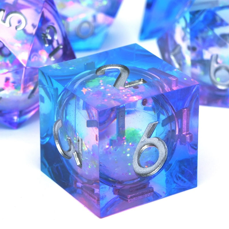 7PCS resin Dice Set Dragon and Dungeon Polyhedral  Dice, Punk Style Role-Play RPG Explorer MTG Pioneer Game DND Dice Set