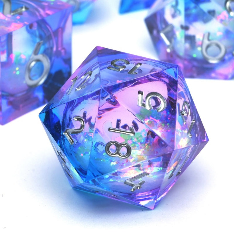 7PCS resin Dice Set Dragon and Dungeon Polyhedral  Dice, Punk Style Role-Play RPG Explorer MTG Pioneer Game DND Dice Set
