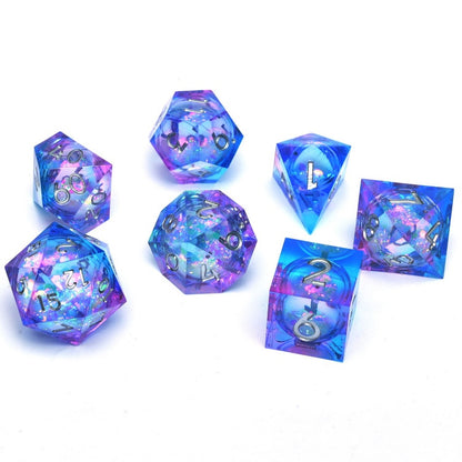 7PCS resin Dice Set Dragon and Dungeon Polyhedral  Dice, Punk Style Role-Play RPG Explorer MTG Pioneer Game DND Dice Set